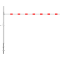 Height restriction barrier | cross tube length: 4500 mm | for padlock | for casting in concrete